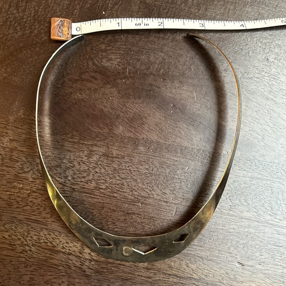 Sterling Silver Cut Out Choker Collar Necklace - Picture 12 of 14